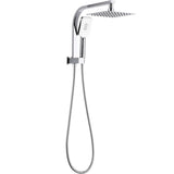 TARAN Twin Shower Half Rail Top Inlet Square (200mm) - Chrome