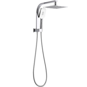 TARAN Twin Shower Half Rail Top Inlet Square (200mm) - Chrome