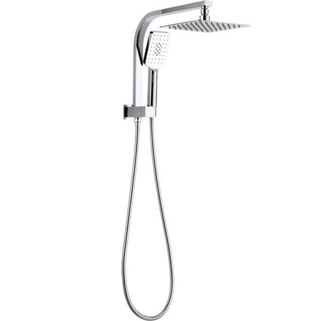 TARAN Twin Shower Half Rail Top Inlet Square (200mm) - Chrome