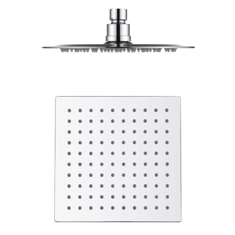 TARAN Twin Shower Half Rail Top Inlet Square (200mm) - Chrome