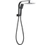 TARAN Twin Shower Half Rail Top Inlet Square (200mm) - Matte Black