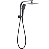 TARAN Twin Shower Half Rail Top Inlet Square (200mm) - Matte Black