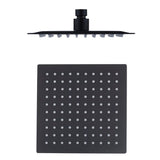 TARAN Twin Shower Half Rail Top Inlet Square (200mm) - Matte Black