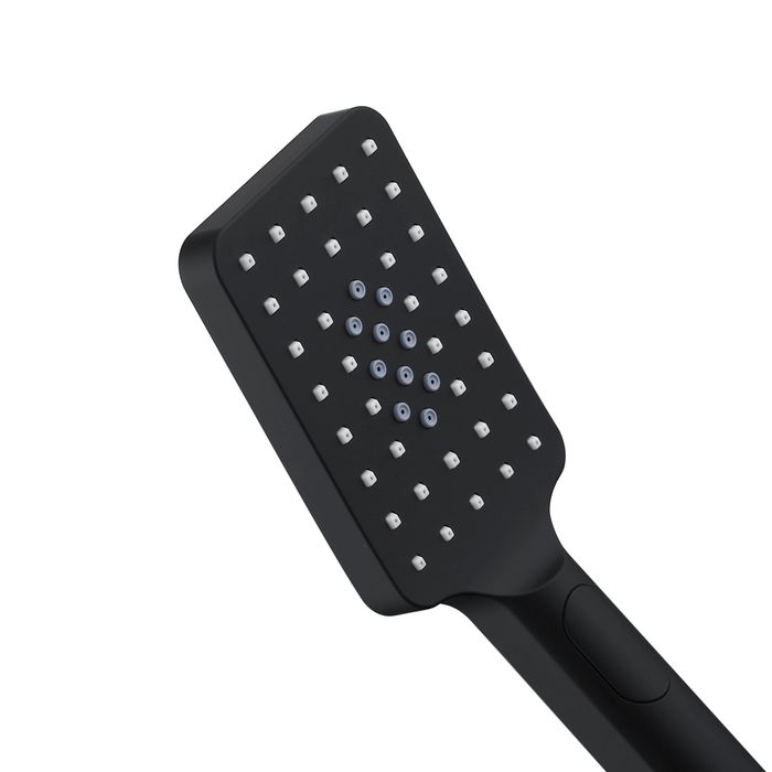 TARAN Twin Shower Half Rail Top Inlet Square (200mm) - Matte Black