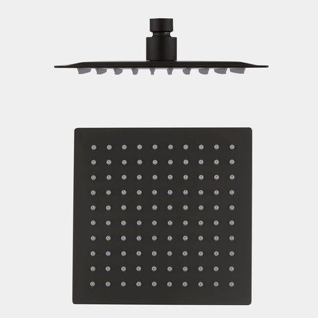 TARAN Twin Shower Half Rail Top Inlet Square (200mm) - Brushed Gun Metal