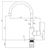 VETTO Kitchen Mixer - Brushed Nickel