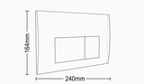 R&T Dual Flush Plate Curve square Chrome
