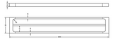 TARAN Double Towel Rail (600mm) - Chrome