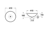 INS Semi Insert Basin (Round: 410x410x110)
