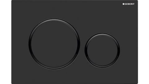 Geberit Sigma20 Flush Plate – Matt Black Finish, Black Trim
