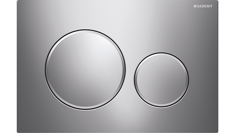 Geberit Sigma20 Flush Plate – Matt Chrome Finish, Chrome Trim