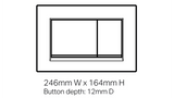 Geberit Sigma Push Plate Square Matte Black with Chrome Trim