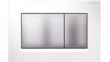Geberit Sigma Push Plate Square White Matte Chrome Trim