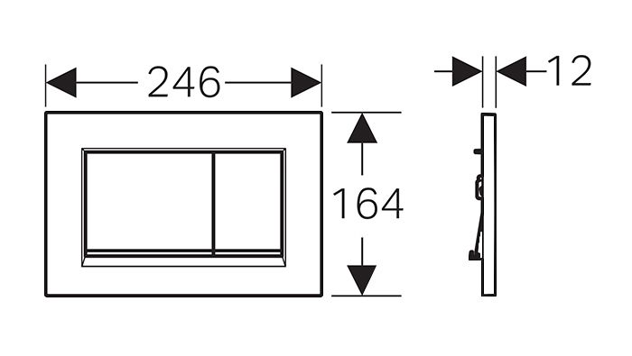 Geberit Sigma Push Plate Square White Matte Chrome Trim