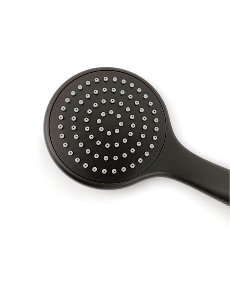 PAVIA Shower Rail with Round Handheld Shower Piece - Brushed Gun Metal