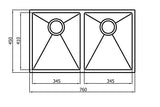 Arte Gunmetal Kitchen Sink 76D (760x450x220)