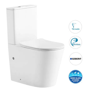 Radiant Toilet Suite Slim Seat Matte White