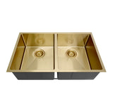 Arte Brushed Gold Kitchen Sink 76D (760x450x220)