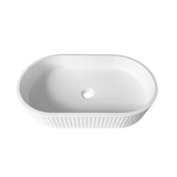 HUDSON Concrete White Basin (Oval:600x350x120)