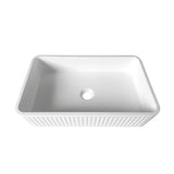 HUDSON Square Concrete White Basin (Rectangle: 520x320x120)