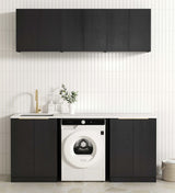 Byron Black Oak Cabinet Laundry Set 1960x600x2100 (Style B)