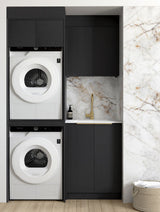 Byron Black Oak Laundry Set 1305x600x2100 (Style C)