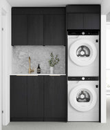 Byron Black Oak Cabinet Laundry Set 1715x600x2100 (Style C)