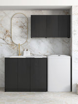Byron Black Oak Cabinet Laundry Set 1715x600x2100 (Style A)
