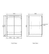 Byron Natural Oak Laundry Cabinet Set 1305x600x2100mm (Style B)
