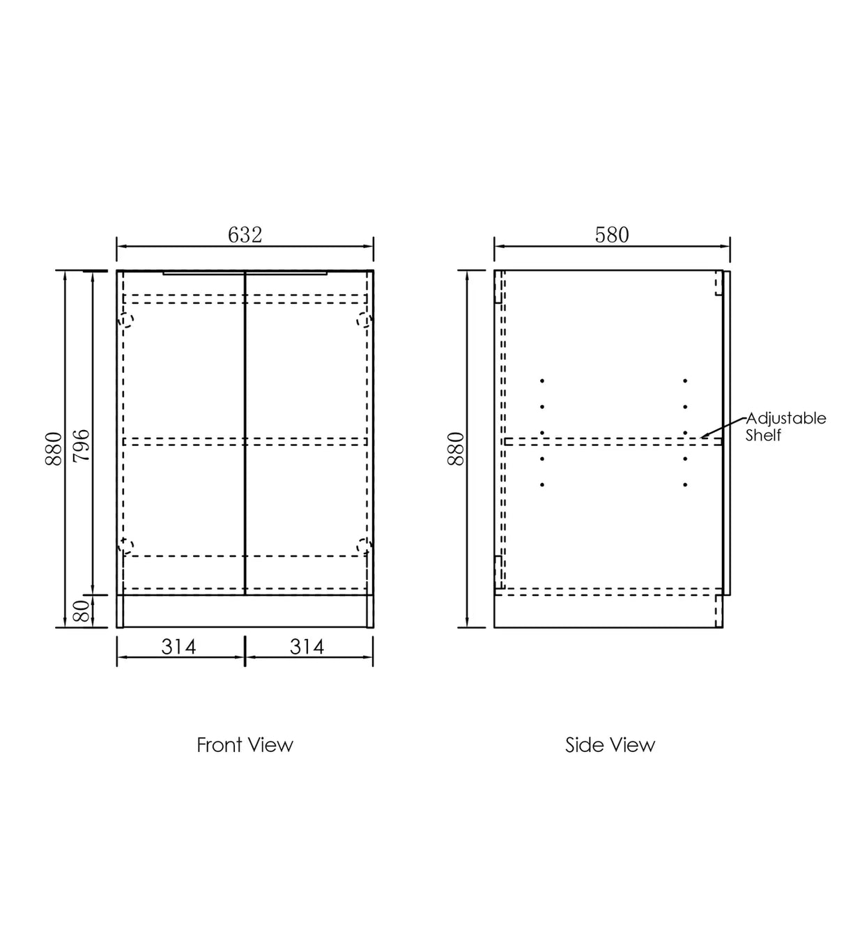 Byron Natural Oak Laundry Cabinet Set 1960x600x2100mm (Style A)