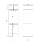 Marlo Black Laundry 1715x600x2100 (Style C)