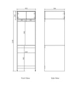 Byron Black oak Tall Washing Machine Cabinet (2100mm)