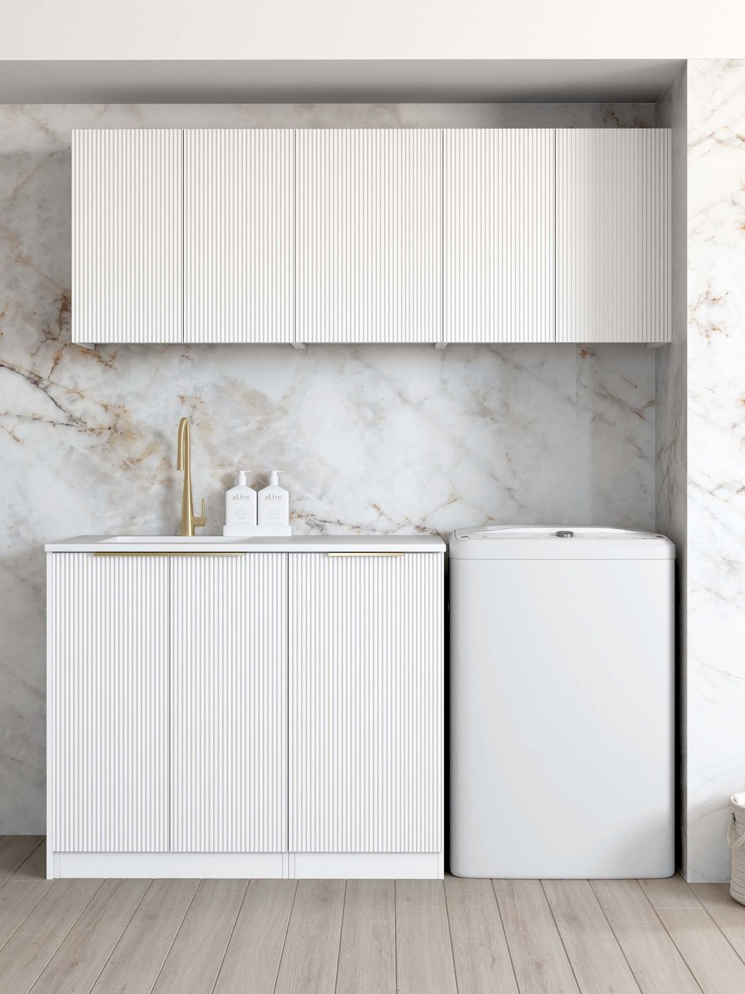 BURLEIGH White Laundry Cabinet Set 1715x600x2100mm (Style B)