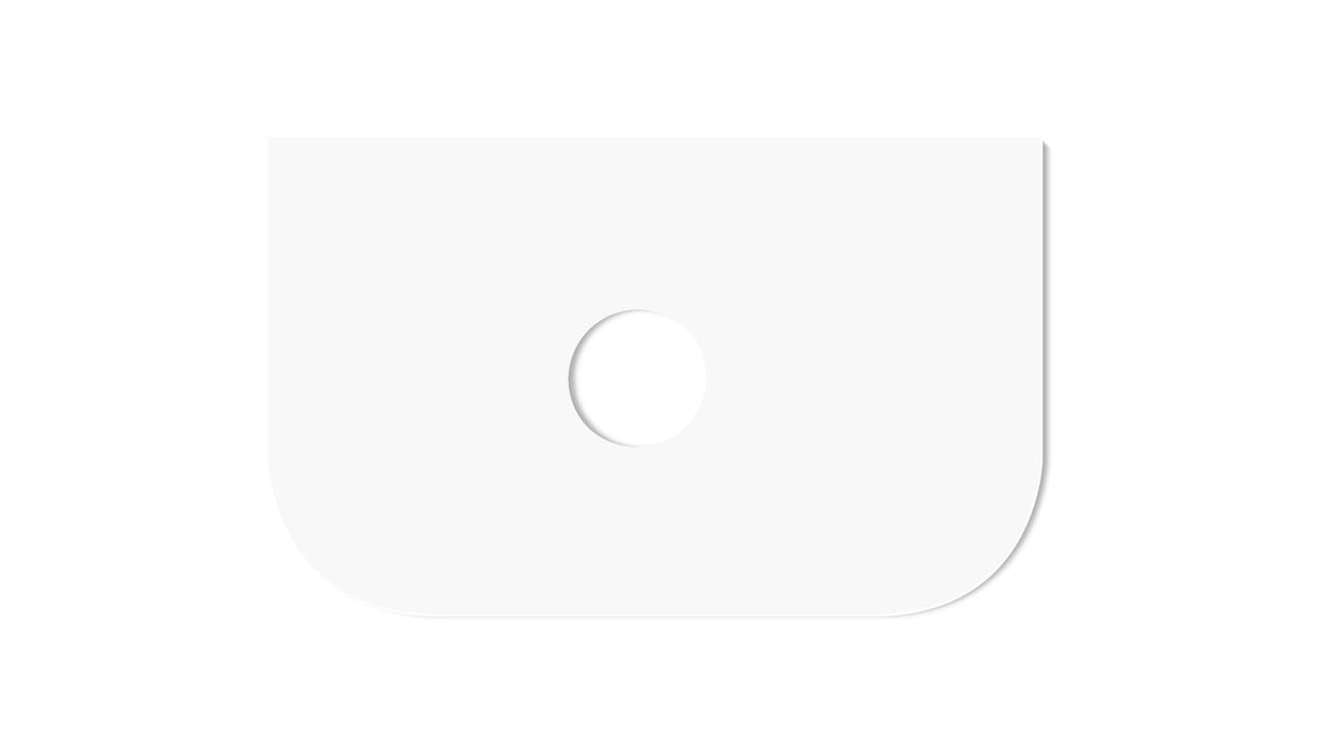 Otti Bondi bench top-Pure white 750mm
