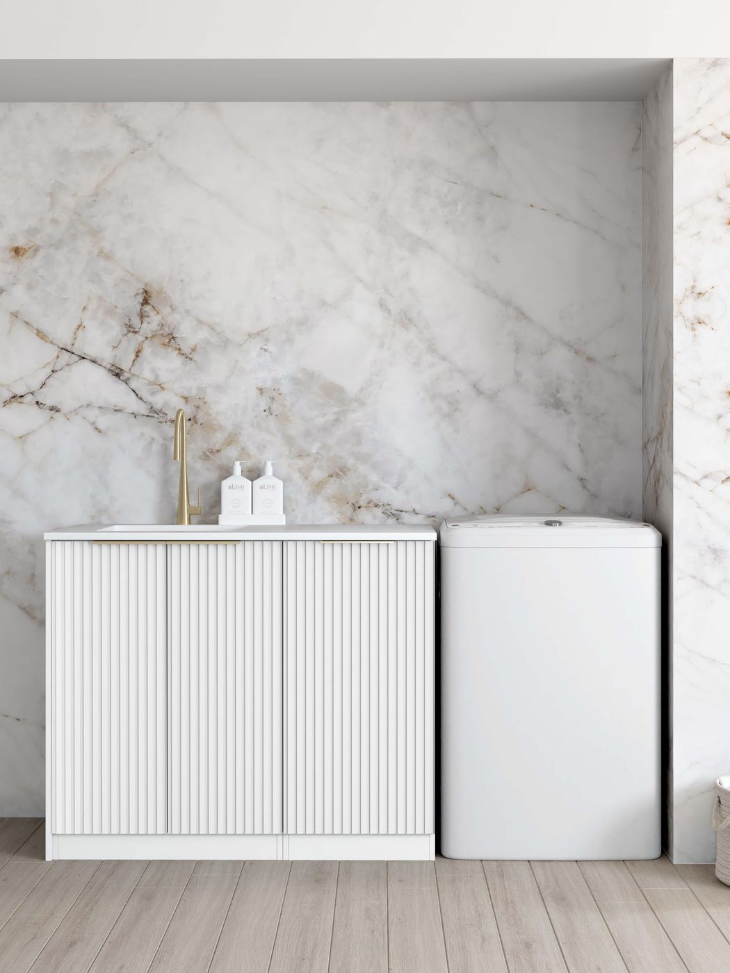 Noosa White Base laundry Cabinet Set 1060x600x900mm
