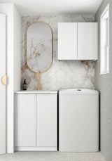 BURLEIGH White Mini Laundry Cabinet Set (Style B)