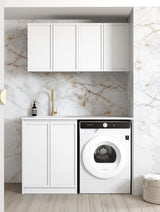 Hampshire White Base Laundry Cabinet Set 1305x600x2100mm (Set B)