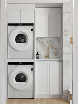 Hampshire White Base Laundry Cabinet Set 1305x600x2100mm (Set C)