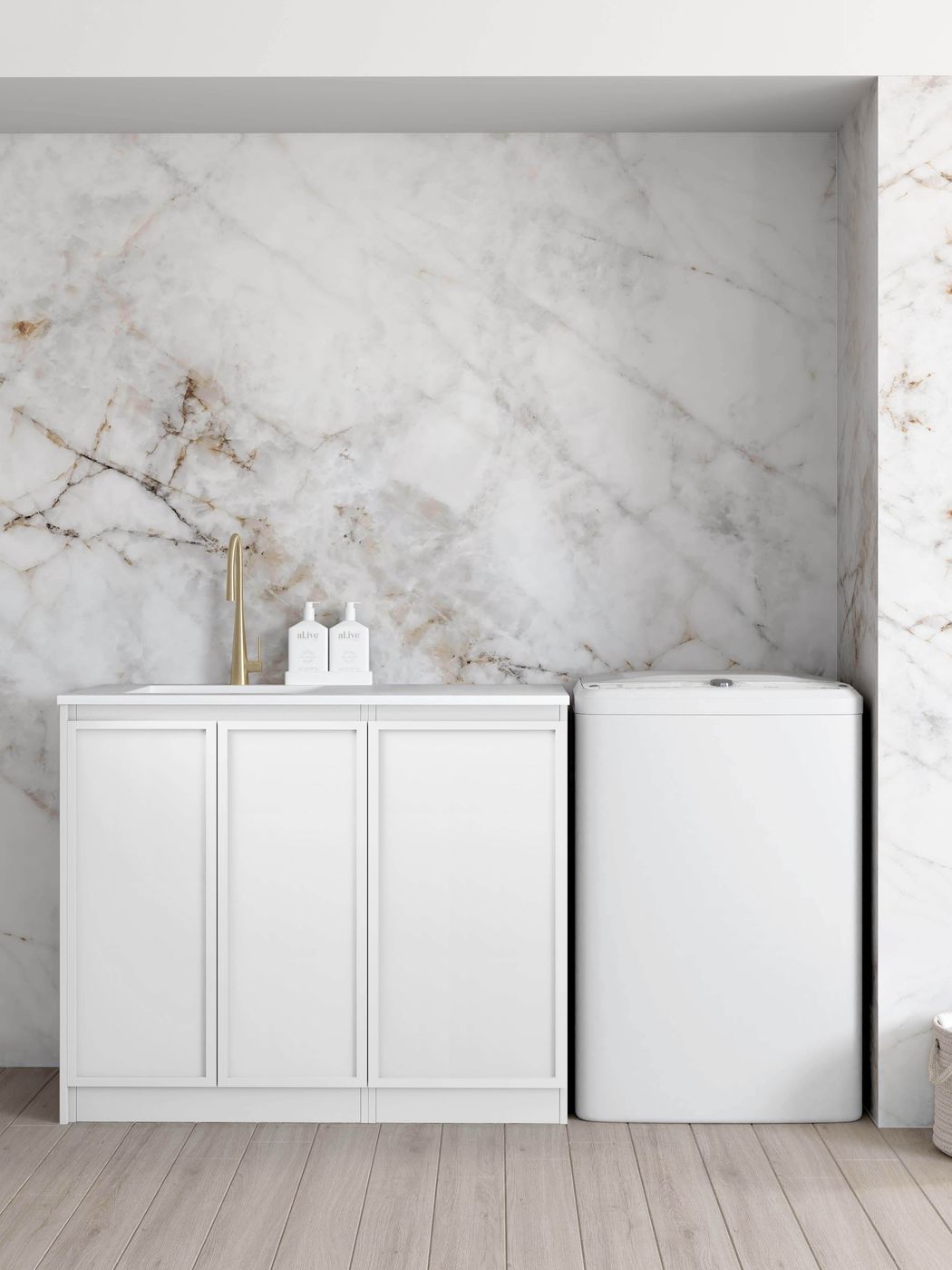 Hampshire White Base laundry Cabinet Set 1060x600x900mm