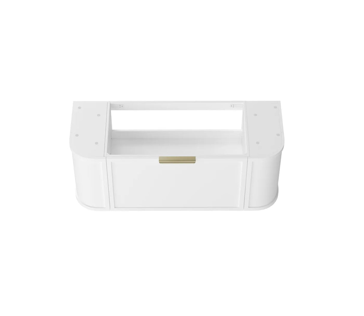 Lancaster Wall Hung Curve Vanity Satin White (All Size)