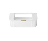 Lancaster Wall Hung Curve Vanity Satin White (All Size)