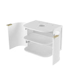 Lancaster Wall Hung Curve Vanity Satin White (All Size)