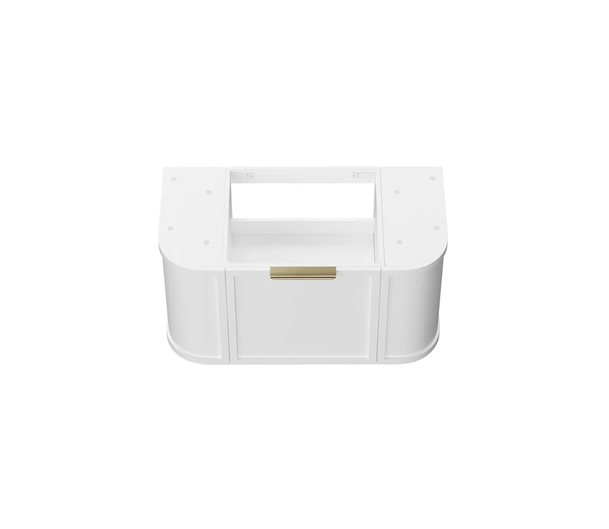 Lancaster Wall Hung Curve Vanity Satin White (All Size)