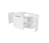 Lancaster Wall Hung Curve Vanity Satin White (All Size)