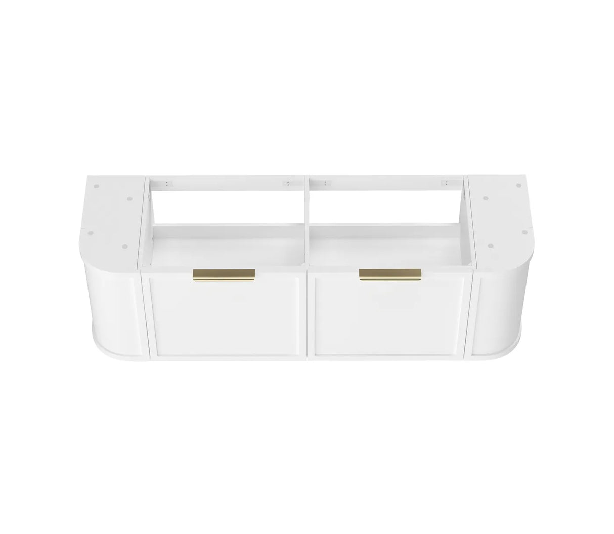 Lancaster Wall Hung Curve Vanity Satin White (All Size)