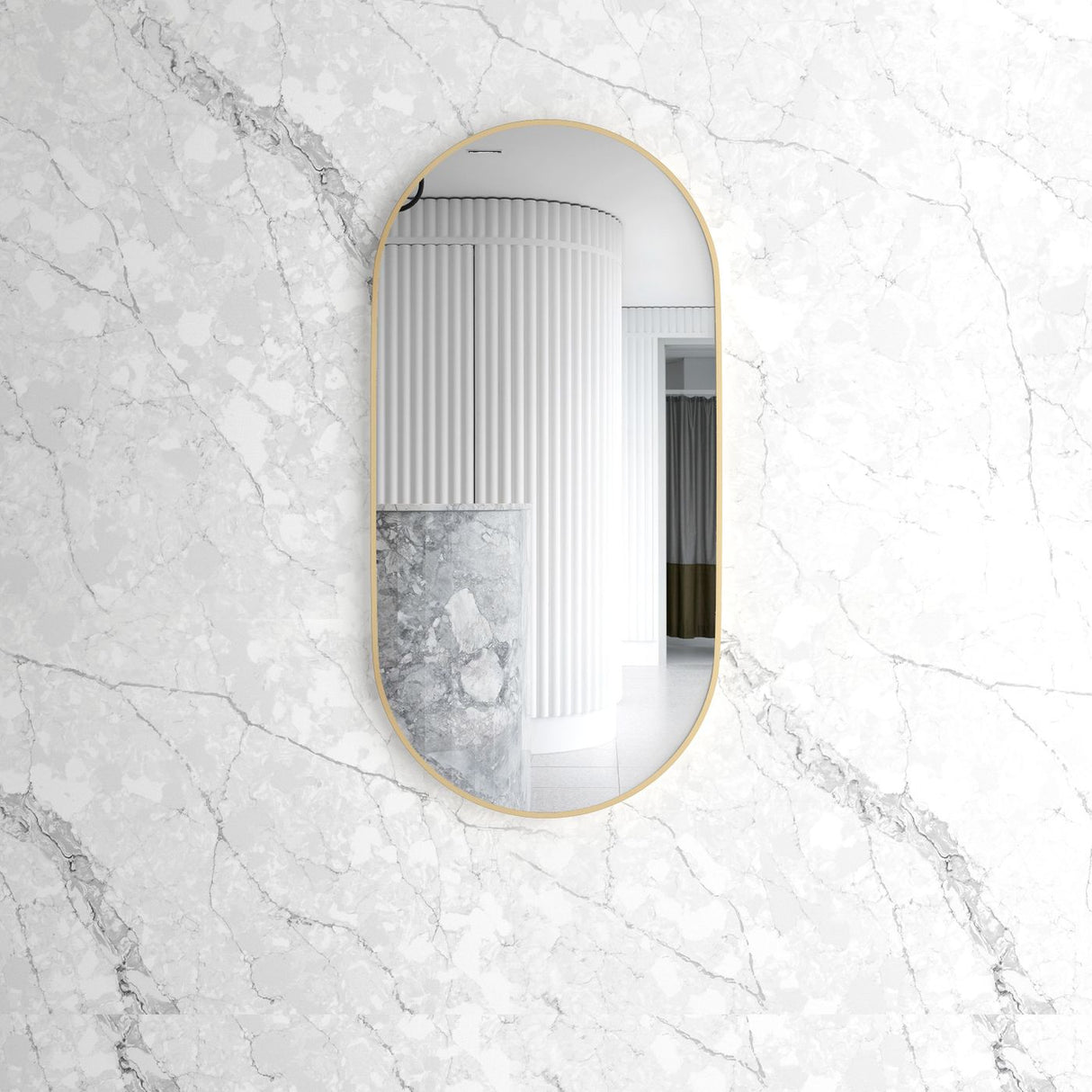 NOOSA Oval Framed Mirror 1200x600mm