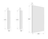 Otti Laundry End Panel (880x580x16) With Installation Kit