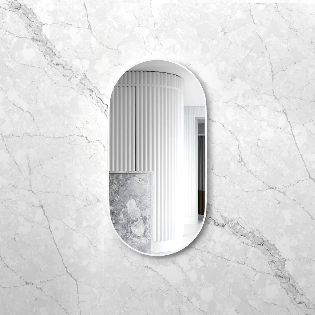 NOOSA Oval Framed Mirror 1200x600mm