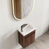 Otti Mini Ensuite Fluted Vanity 400mm (Sable Walnut)