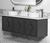 BALMORAL Mark II Wall Hung Vanity Black Oak (All Sizes)